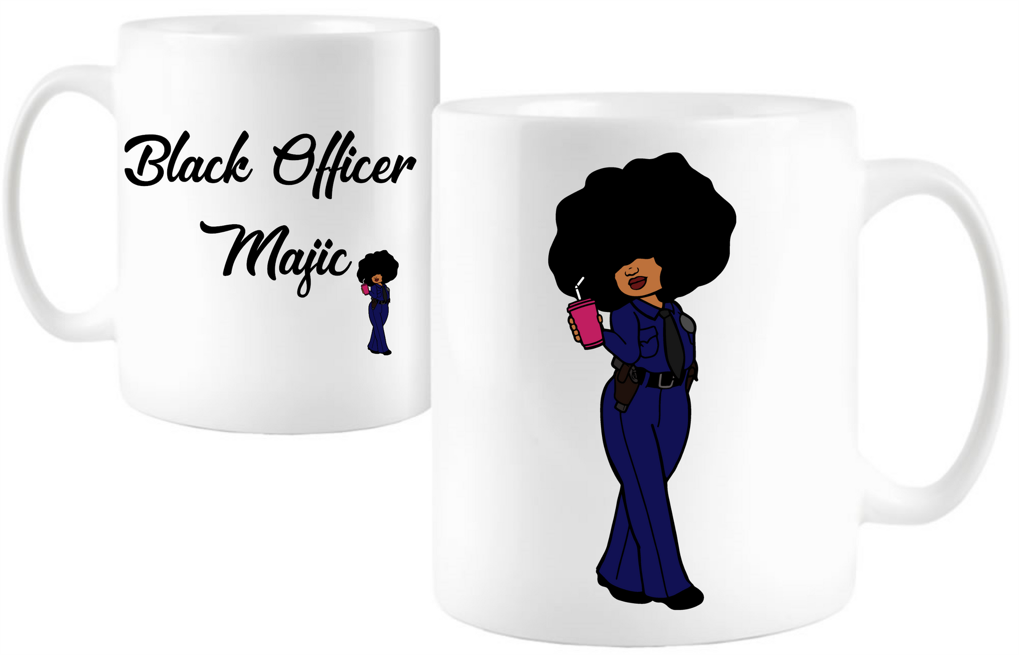 Black Officer Majic - Tee Size Me